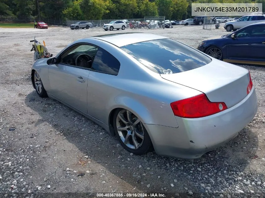 2003 Infiniti G35 Base W/Leather VIN: JNKCV54E33M201789 Lot: 40367885