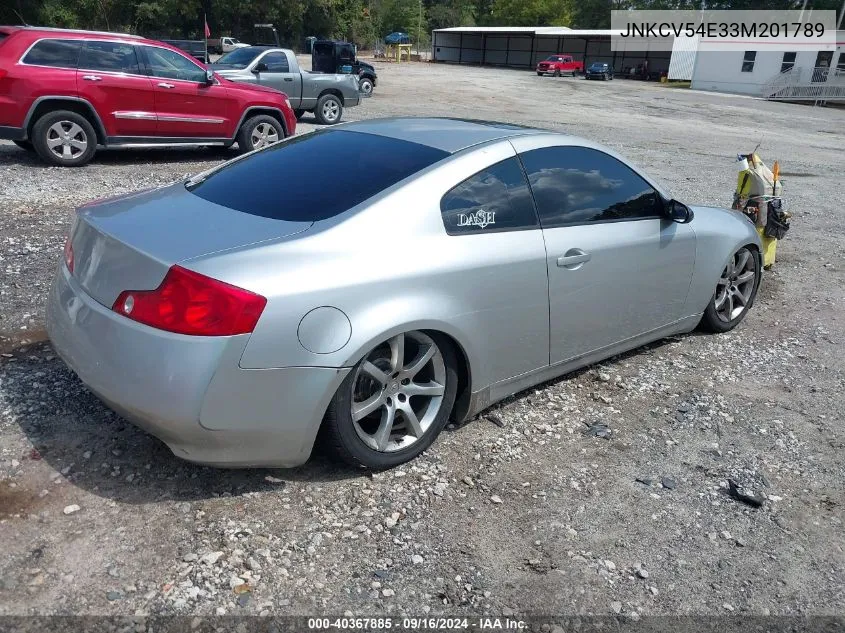 2003 Infiniti G35 Base W/Leather VIN: JNKCV54E33M201789 Lot: 40367885