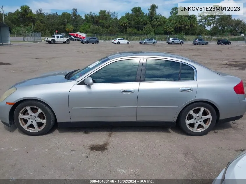 2003 Infiniti G35 VIN: JNKCV51E23M012023 Lot: 40483146