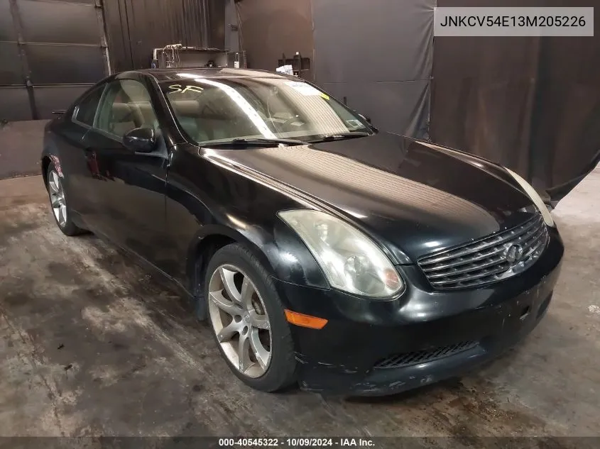 2003 Infiniti G35 Base W/Leather VIN: JNKCV54E13M205226 Lot: 40545322