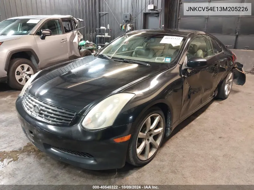 2003 Infiniti G35 Base W/Leather VIN: JNKCV54E13M205226 Lot: 40545322