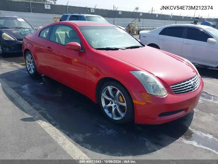 2003 Infiniti G35 Base W/6 Speed Manual VIN: JNKCV54E73M212374 Lot: 40571043