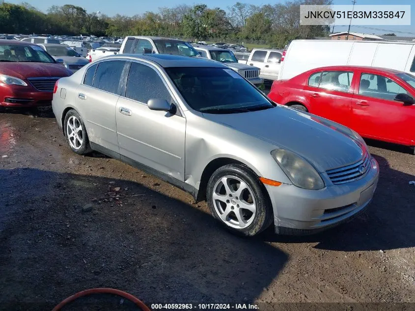 2003 Infiniti G35 Luxury Leather VIN: JNKCV51E83M335847 Lot: 40592963