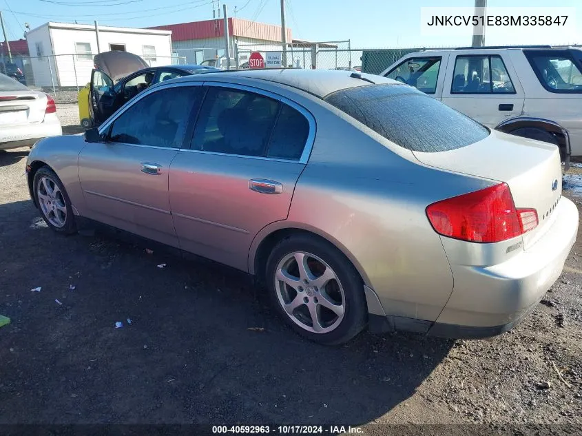 2003 Infiniti G35 Luxury Leather VIN: JNKCV51E83M335847 Lot: 40592963