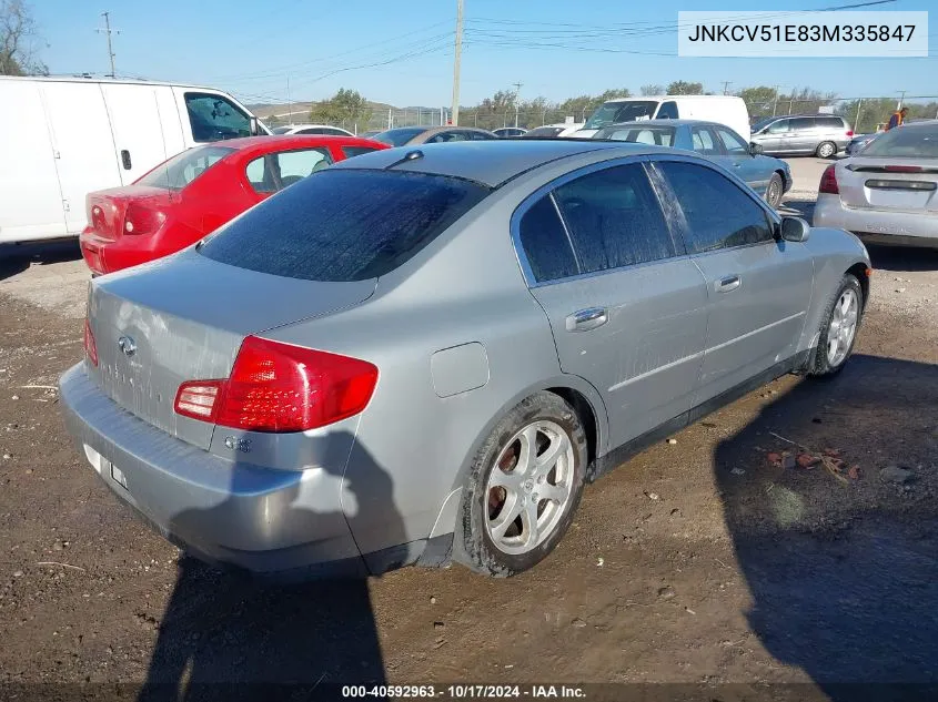 JNKCV51E83M335847 2003 Infiniti G35 Luxury Leather