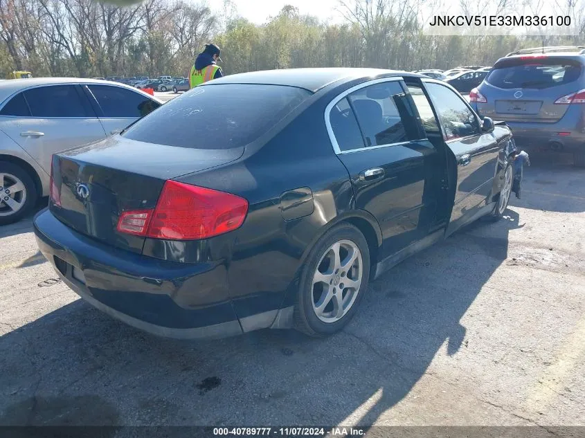 2003 Infiniti G35 Luxury Leather VIN: JNKCV51E33M336100 Lot: 40789777