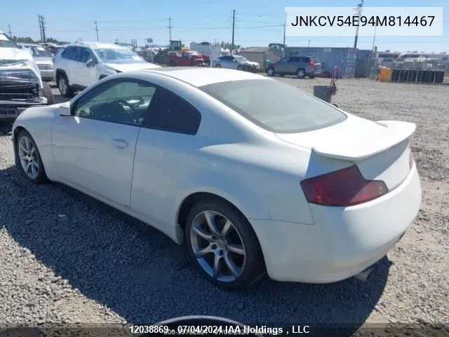 2004 Infiniti G35 VIN: JNKCV54E94M814467 Lot: 12038869