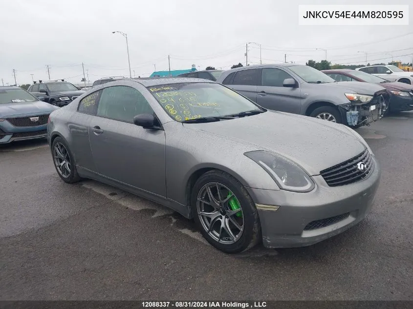 2004 Infiniti G35 VIN: JNKCV54E44M820595 Lot: 12088337