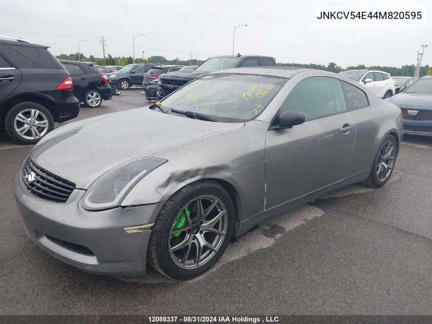 2004 Infiniti G35 VIN: JNKCV54E44M820595 Lot: 12088337