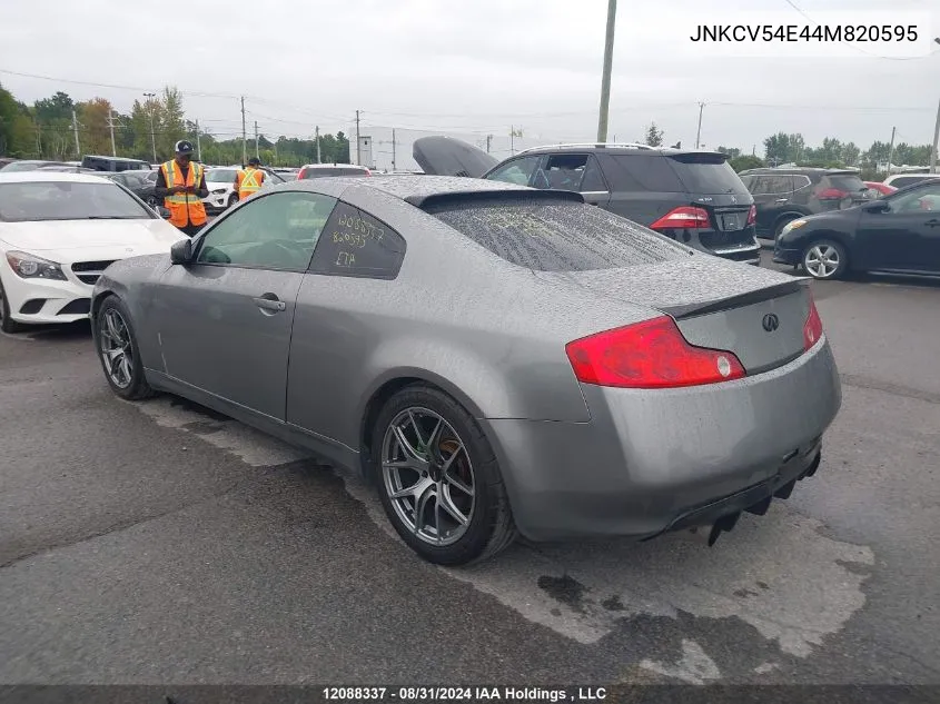 2004 Infiniti G35 VIN: JNKCV54E44M820595 Lot: 12088337