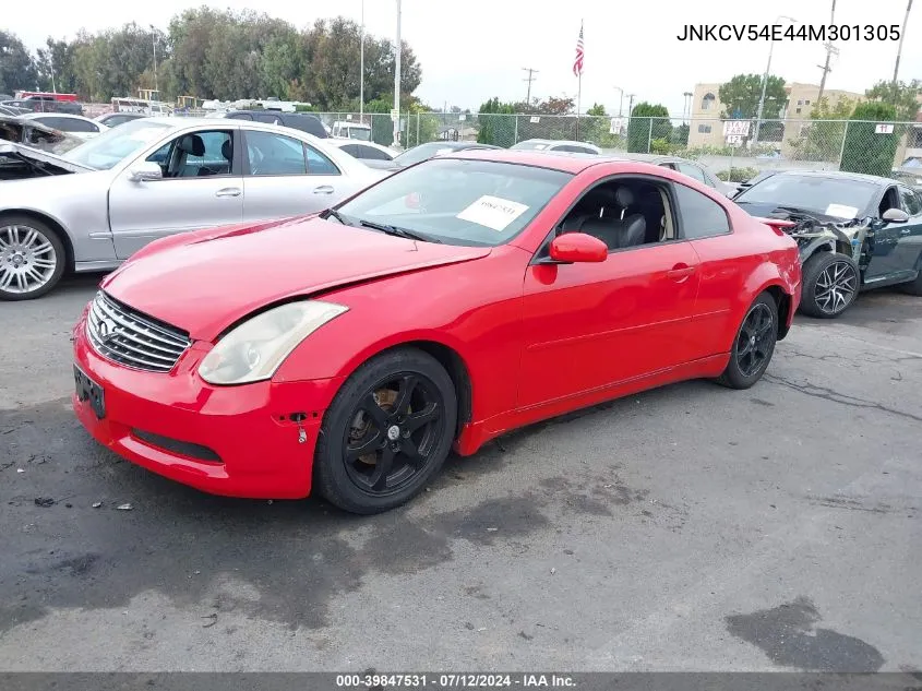 2004 Infiniti G35 VIN: JNKCV54E44M301305 Lot: 39847531