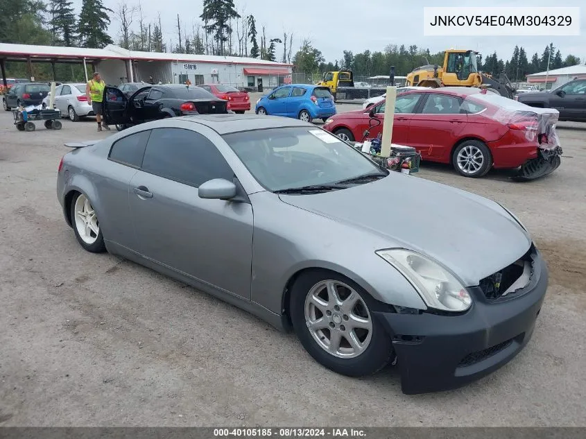 2004 Infiniti G35 VIN: JNKCV54E04M304329 Lot: 40105185