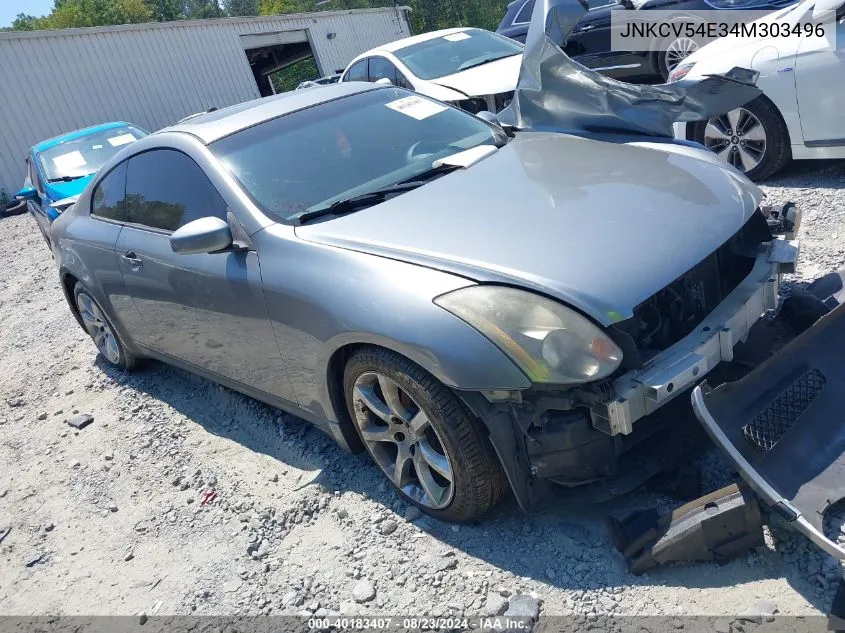 2004 Infiniti G35 VIN: JNKCV54E34M303496 Lot: 40183407