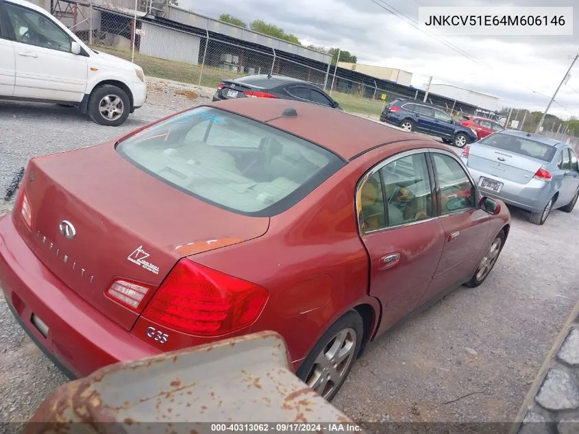 2004 Infiniti G35 VIN: JNKCV51E64M606146 Lot: 40313062