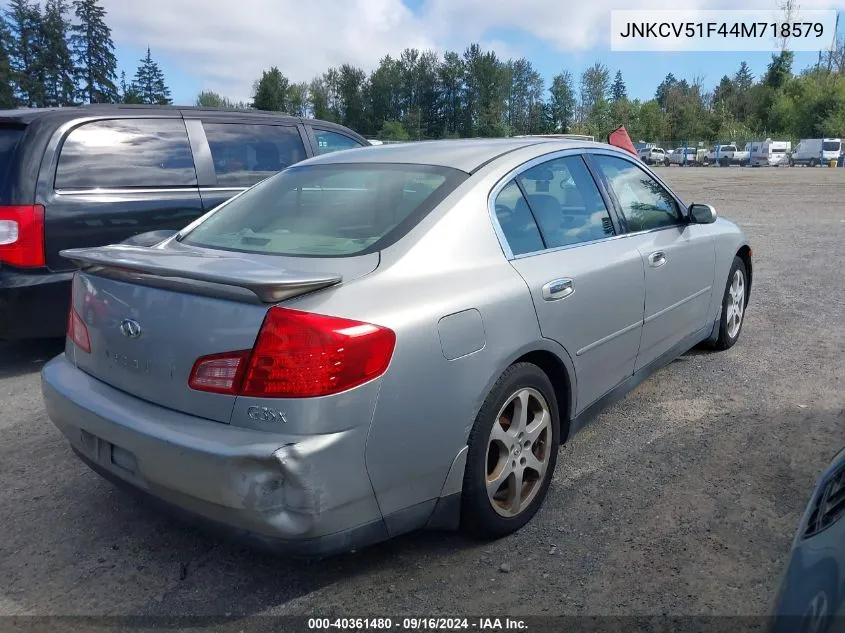 2004 Infiniti G35X VIN: JNKCV51F44M718579 Lot: 40361480