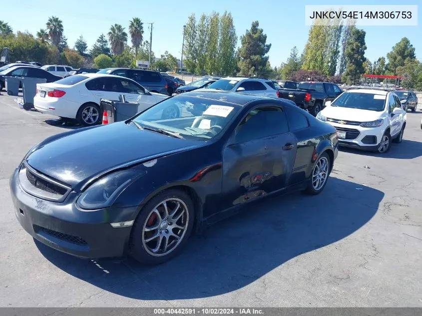 2004 Infiniti G35 VIN: JNKCV54E14M306753 Lot: 40442591