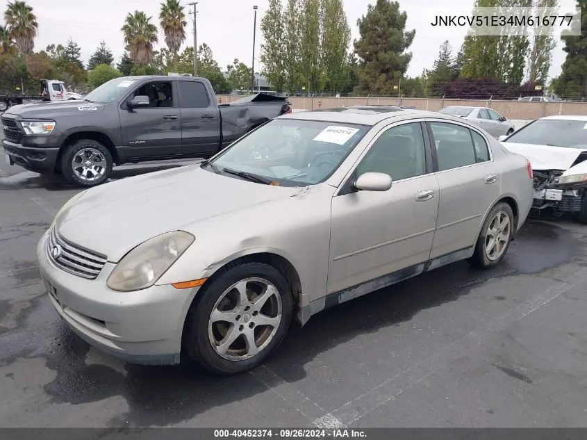 JNKCV51E34M616777 2004 Infiniti G35