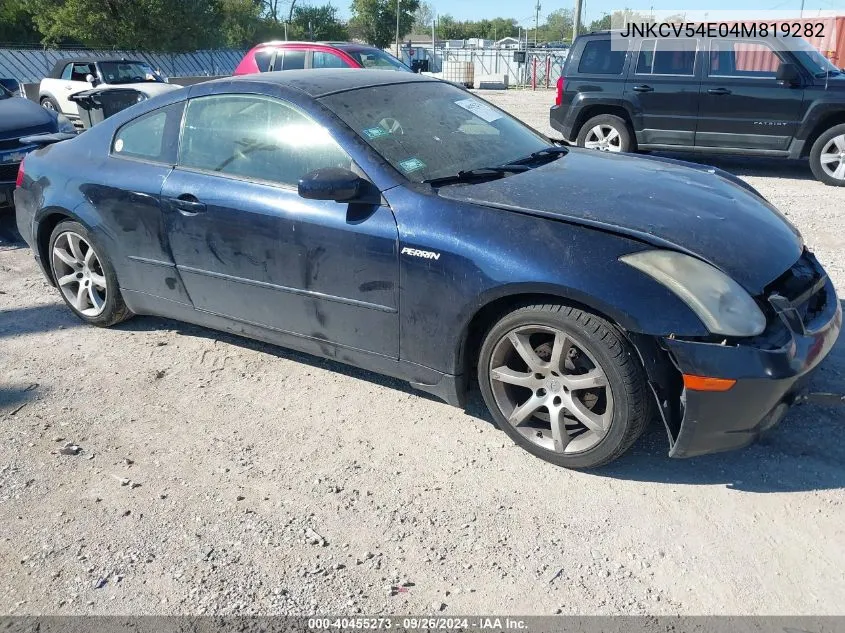 2004 Infiniti G35 VIN: JNKCV54E04M819282 Lot: 40455273