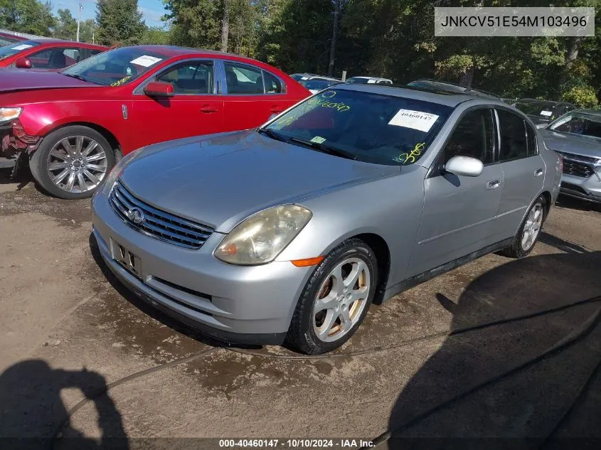 2004 Infiniti G35 VIN: JNKCV51E54M103496 Lot: 40460147