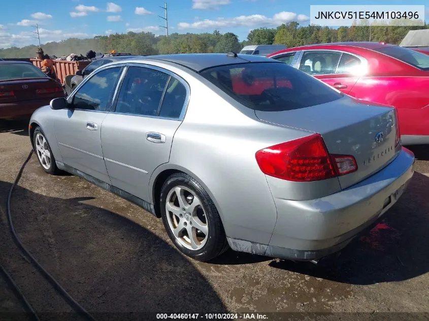 2004 Infiniti G35 VIN: JNKCV51E54M103496 Lot: 40460147