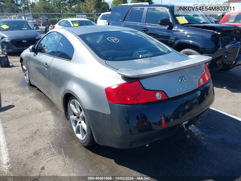 2004 Infiniti G35 VIN: JNKCV54E54M803711 Lot: 40481956