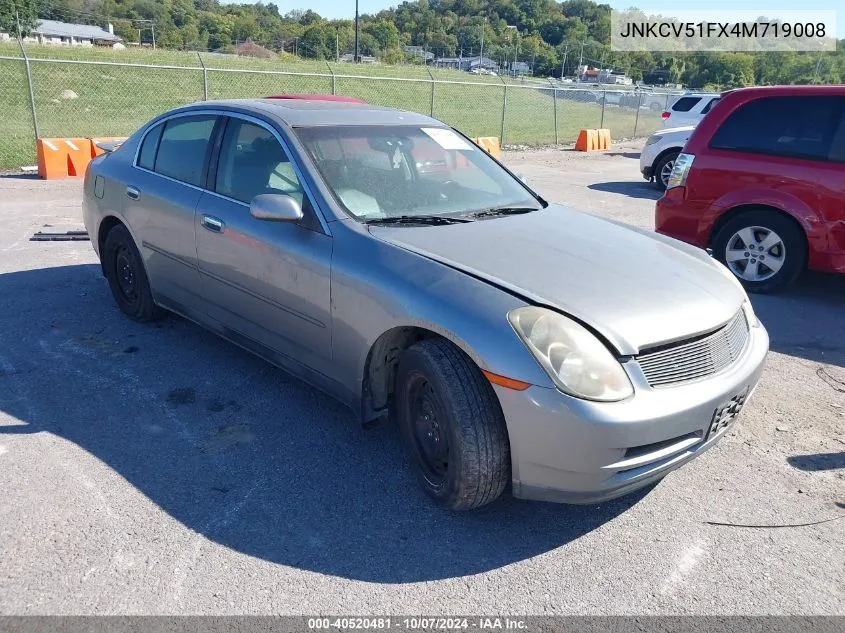 2004 Infiniti G35X VIN: JNKCV51FX4M719008 Lot: 40520481