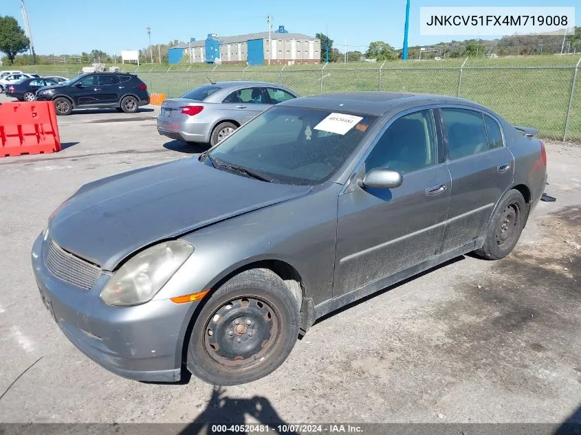 2004 Infiniti G35X VIN: JNKCV51FX4M719008 Lot: 40520481