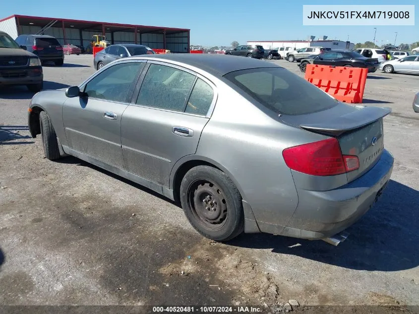 2004 Infiniti G35X VIN: JNKCV51FX4M719008 Lot: 40520481