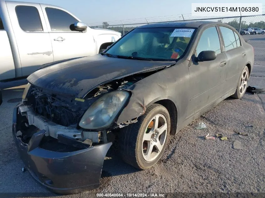 2004 Infiniti G35 VIN: JNKCV51E14M106380 Lot: 40540084