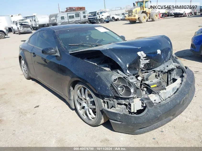 2004 Infiniti G35 VIN: JNKCV54E94M807597 Lot: 40576700