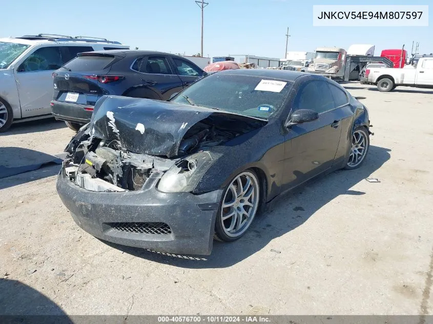 2004 Infiniti G35 VIN: JNKCV54E94M807597 Lot: 40576700