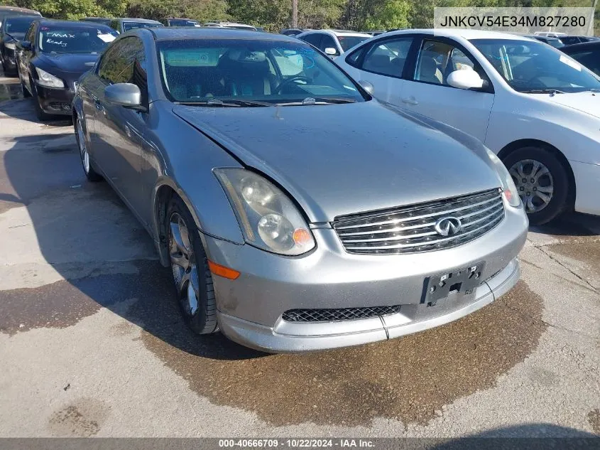 2004 Infiniti G35 VIN: JNKCV54E34M827280 Lot: 40666709