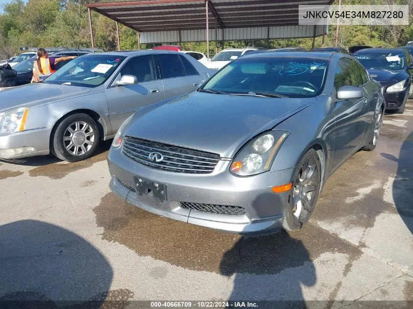 2004 Infiniti G35 VIN: JNKCV54E34M827280 Lot: 40666709