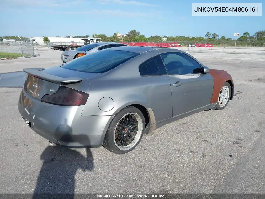 2004 Infiniti G35 VIN: JNKCV54E04M806161 Lot: 40666719