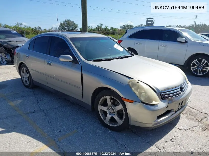 2004 Infiniti G35 VIN: JNKCV51E44M100489 Lot: 40668875