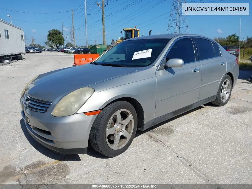 2004 Infiniti G35 VIN: JNKCV51E44M100489 Lot: 40668875