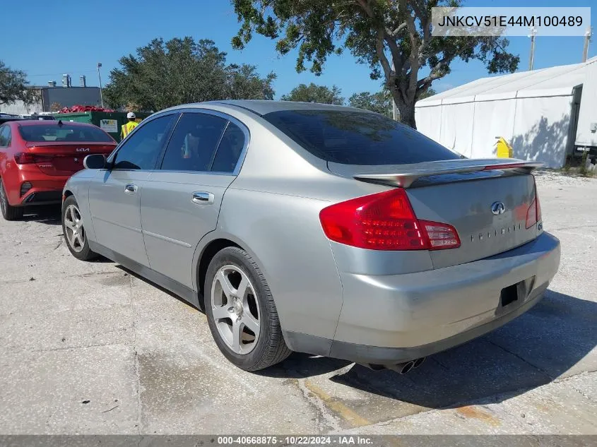 2004 Infiniti G35 VIN: JNKCV51E44M100489 Lot: 40668875