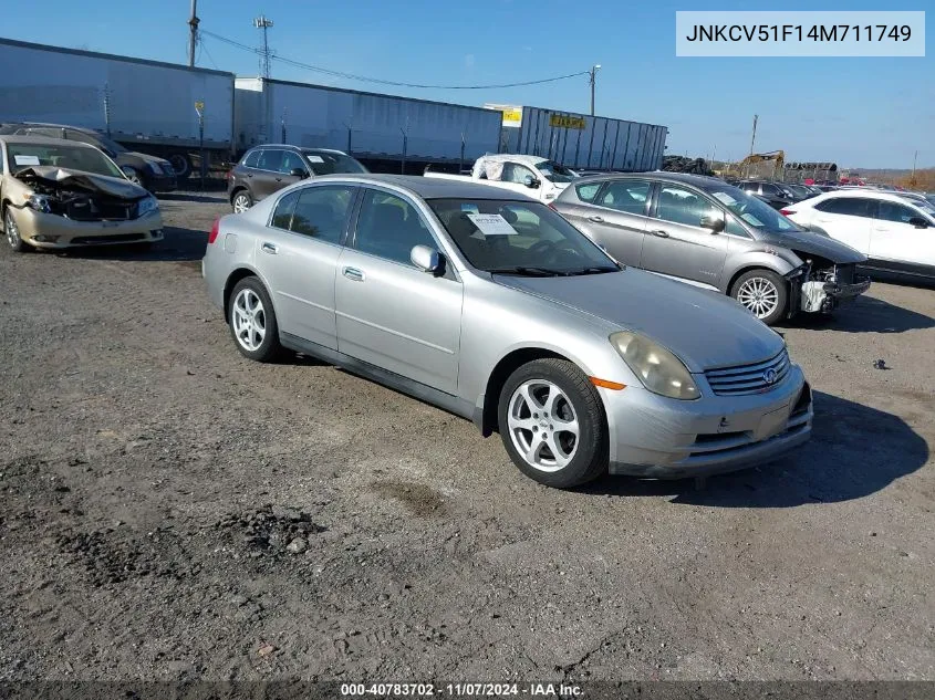 2004 Infiniti G35 Leather VIN: JNKCV51F14M711749 Lot: 40783702