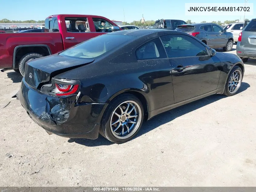 2004 Infiniti G35 VIN: JNKCV54E44M814702 Lot: 40791456