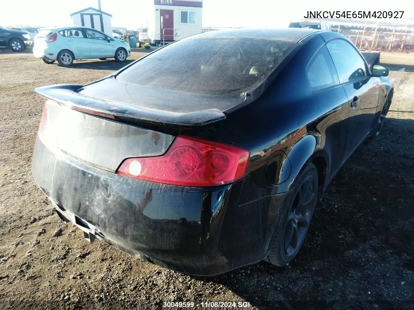 2005 Infiniti G35 VIN: JNKCV54E65M420927 Lot: 30049599