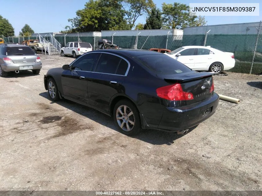 JNKCV51F85M309387 2005 Infiniti G35X