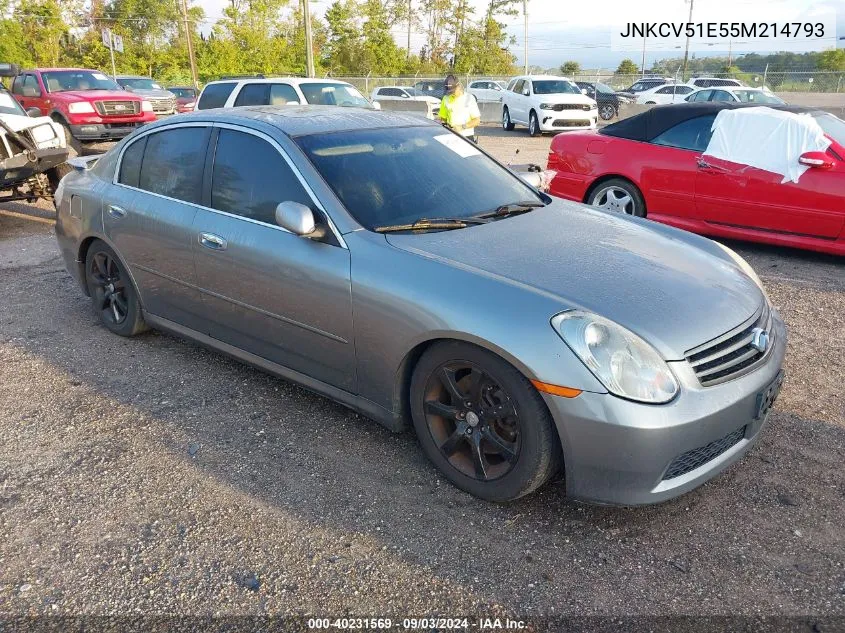 JNKCV51E55M214793 2005 Infiniti G35