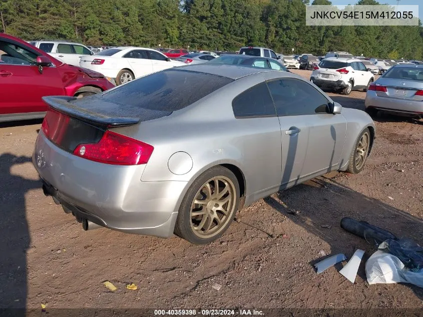 2005 Infiniti G35 VIN: JNKCV54E15M412055 Lot: 40359398