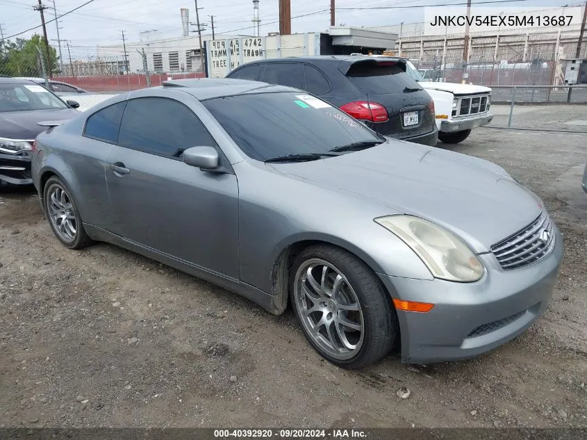 2005 Infiniti G35 VIN: JNKCV54EX5M413687 Lot: 40392920