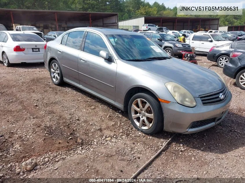 2005 Infiniti G35X VIN: JNKCV51F05M306631 Lot: 40411594