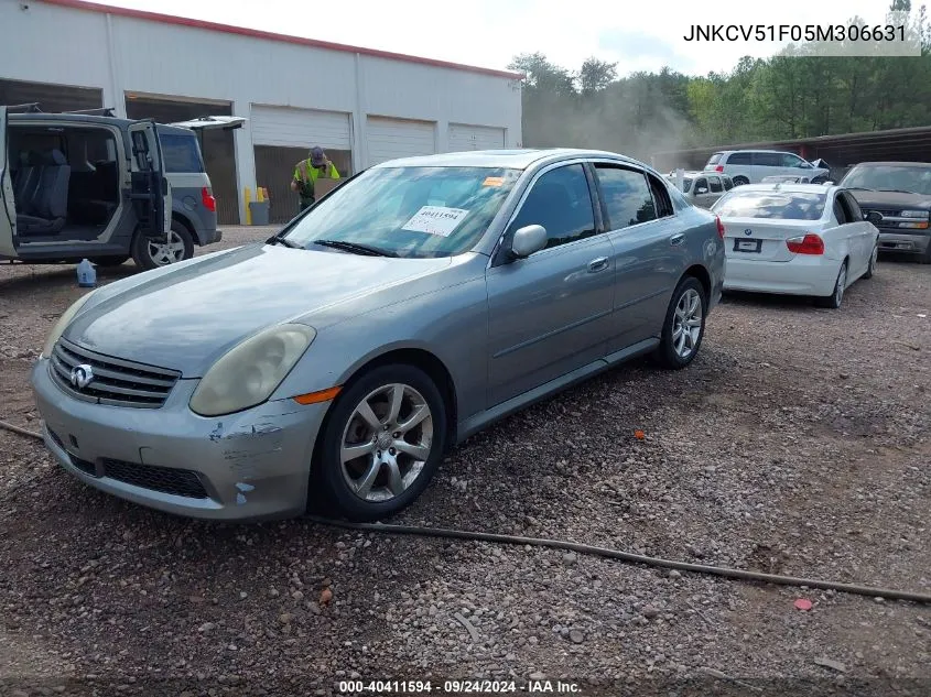 2005 Infiniti G35X VIN: JNKCV51F05M306631 Lot: 40411594