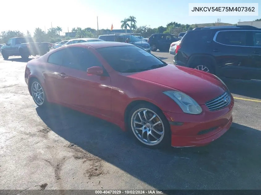 JNKCV54E75M407362 2005 Infiniti G35