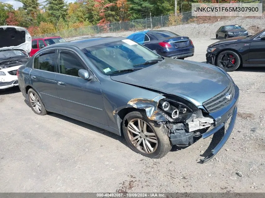 2005 Infiniti G35X VIN: JNKCV51F65M307900 Lot: 40492087