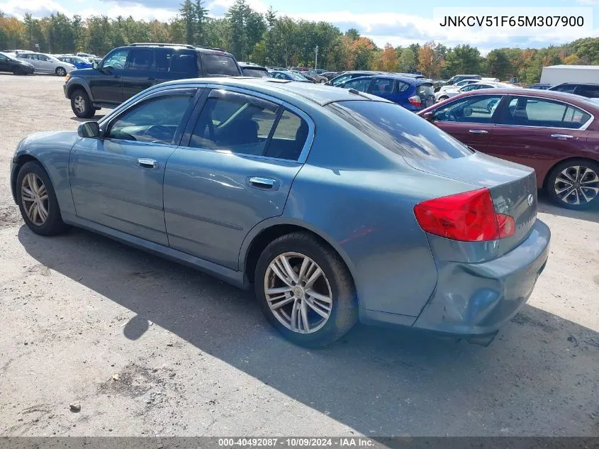 2005 Infiniti G35X VIN: JNKCV51F65M307900 Lot: 40492087