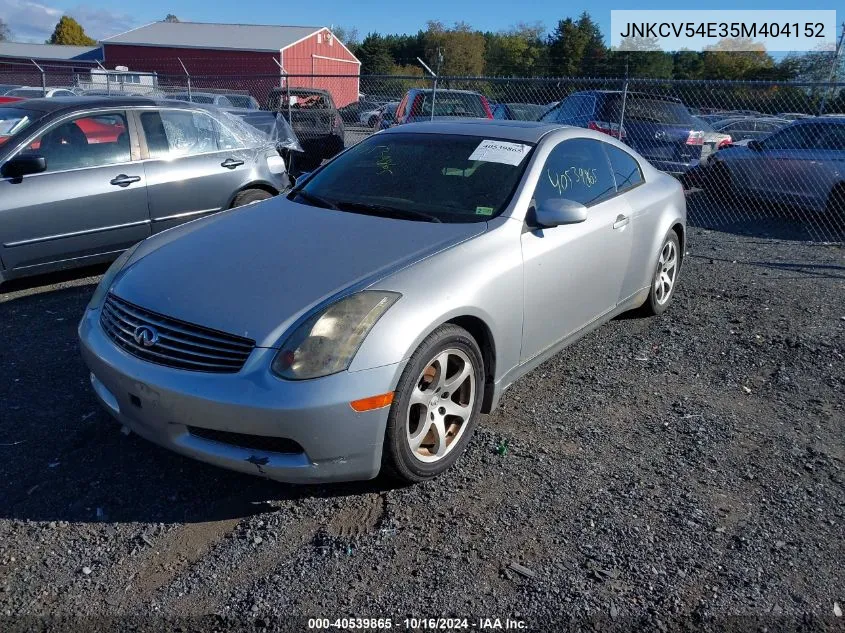 2005 Infiniti G35 VIN: JNKCV54E35M404152 Lot: 40539865